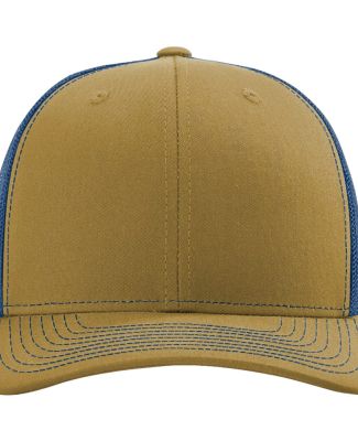 Richardson Hats 112 Adjustable Snapback Trucker Ca in Biscuit/ true blue