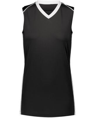 Augusta Sportswear 1688 Girls' Rover Jersey in Black/ white