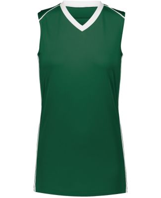 Augusta Sportswear 1688 Girls' Rover Jersey in Dark green/ white
