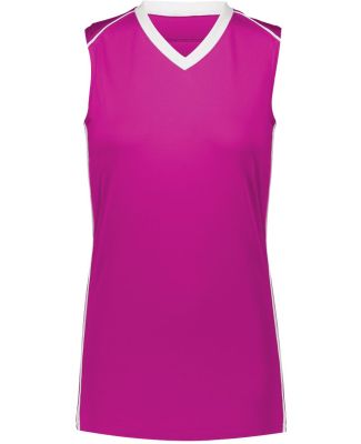 Augusta Sportswear 1688 Girls' Rover Jersey in Power pink/ white
