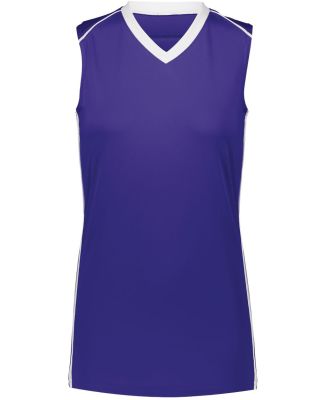 Augusta Sportswear 1688 Girls' Rover Jersey in Purple/ white