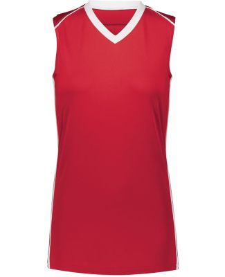 Augusta Sportswear 1688 Girls' Rover Jersey in Scarlet/ white