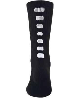 Augusta Sportswear 6091 Colorblocked Crew Socks in Black/ white