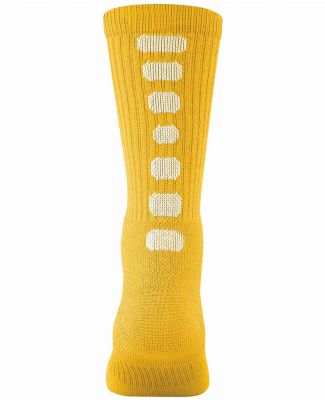 Augusta Sportswear 6091 Colorblocked Crew Socks in Gold/ white