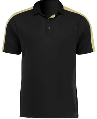 Augusta Sportswear 5028 Two-Tone Vital Polo in Black/ vegas gold