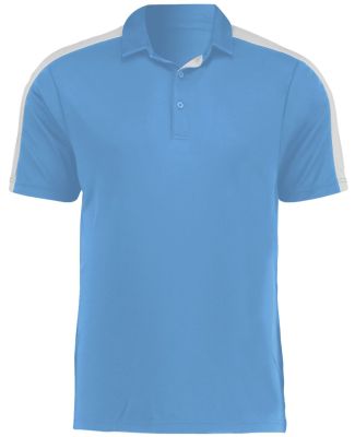 Augusta Sportswear 5028 Two-Tone Vital Polo in Columbia blue/ white