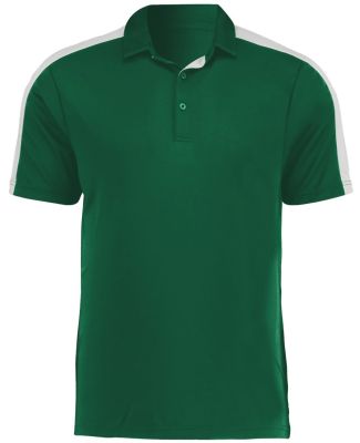 Augusta Sportswear 5028 Two-Tone Vital Polo in Dark green/ white