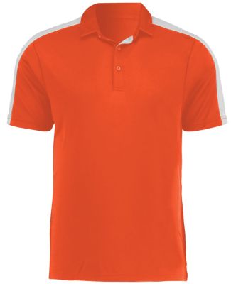 Augusta Sportswear 5028 Two-Tone Vital Polo in Orange/ white