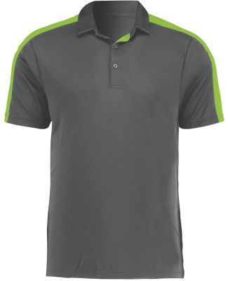 Augusta Sportswear 5028 Two-Tone Vital Polo in Graphite/ lime