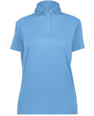 Augusta Sportswear 5029 Women's Two-Tone Vital Pol in Columbia blue/ white