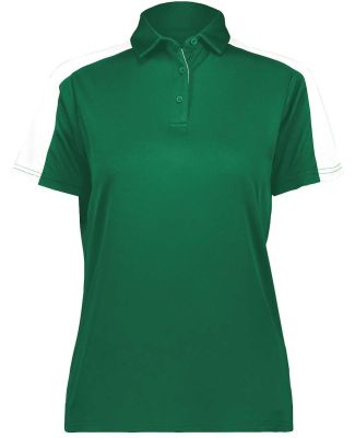 Augusta Sportswear 5029 Women's Two-Tone Vital Pol in Dark green/ white