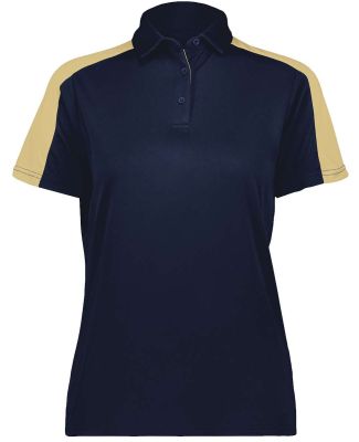 Augusta Sportswear 5029 Women's Two-Tone Vital Pol in Navy/ vegas gold