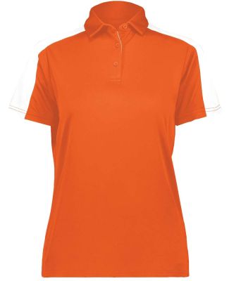 Augusta Sportswear 5029 Women's Two-Tone Vital Pol in Orange/ white