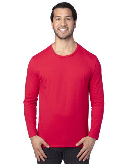 Threadfast Apparel 100LS Unisex Ultimate Long-Slee in Red