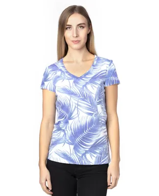 Threadfast Apparel 200RV Ladies' Ultimate V-Neck T PALM PARADISE