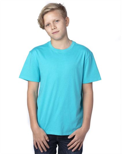 Threadfast Apparel 600A Youth Ultimate T-Shirt in Pacific blue