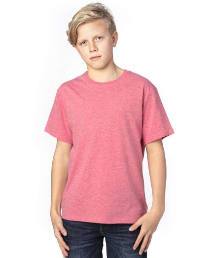 Threadfast Apparel 600A Youth Ultimate T-Shirt in Red heather