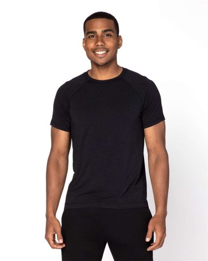Threadfast Apparel 382R Unisex Impact Raglan T-Shi in Black