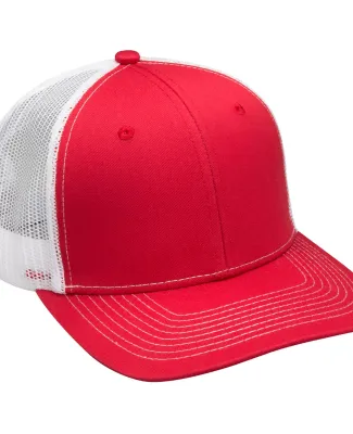 Adams Hats PV112 Adult Eclipse Cap RED/ WHITE