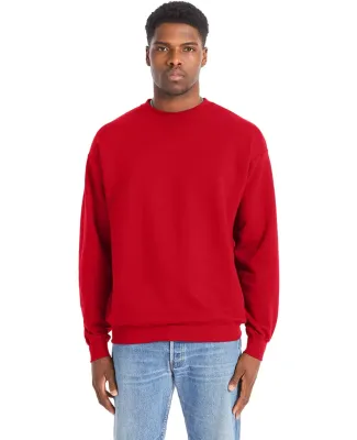 Hanes RS160 Adult Perfect Sweats Crewneck Sweatshi Athletic Red