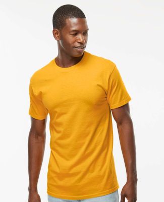 M&O Knits 4800 Gold Soft Touch T-Shirt in Gold