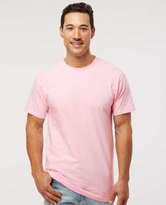 M&O Knits 4800 Gold Soft Touch T-Shirt in Light pink
