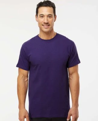 M&O Knits 4800 Gold Soft Touch T-Shirt in Purple