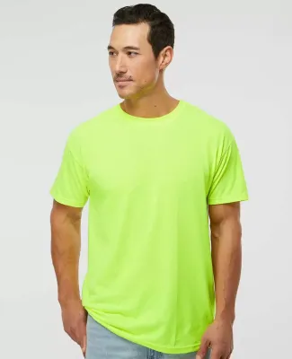 M&O Knits 4800 Gold Soft Touch T-Shirt in Safety green