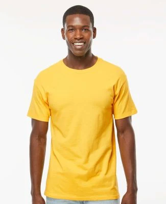 M&O Knits 4800 Gold Soft Touch T-Shirt in Yellow
