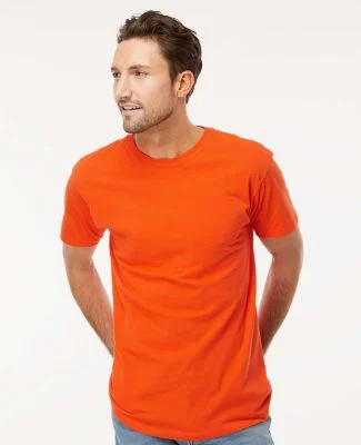 M&O Knits 4800 Gold Soft Touch T-Shirt in Orange