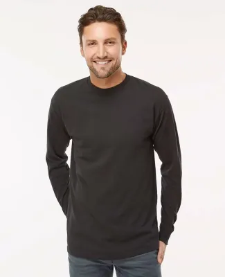 M&O Knits 4820 Gold Soft Touch Long Sleeve T-Shirt in Black