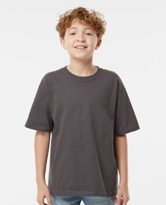 M&O Knits 4850 Youth Gold Soft Touch T-Shirt in Charcoal