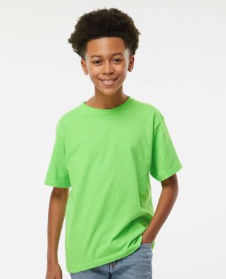 M&O Knits 4850 Youth Gold Soft Touch T-Shirt in Vivid lime