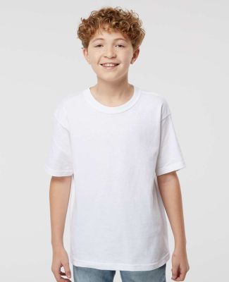 M&O Knits 4850 Youth Gold Soft Touch T-Shirt in White