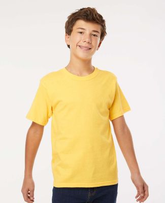 M&O Knits 4850 Youth Gold Soft Touch T-Shirt in Yellow
