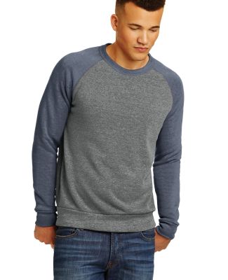 Alternative Apparel 32022F2 Unisex Champ Eco-Fleec in Ec gry/ ec t nvy
