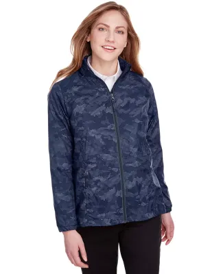 North End NE711W Ladies' Rotate Reflective Jacket CLASSC NVY/ CRBN