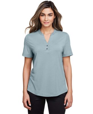 North End NE100W Ladies' Jaq Snap-Up Stretch Perfo in Opal blue