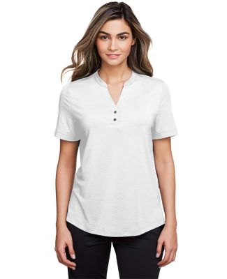 North End NE100W Ladies' Jaq Snap-Up Stretch Perfo in White