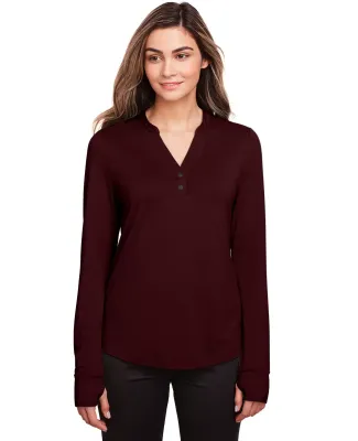 North End NE400W Ladies' Jaq Snap-Up Stretch Perfo in Burgundy