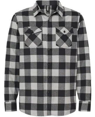Independent Trading Co. EXP50F Flannel Shirt Grey Heather/ Black