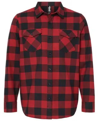 Independent Trading Co. EXP50F Flannel Shirt Red/ Black