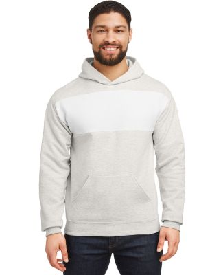 Jerzees 98CR Nublend® Billboard Hooded Sweatshirt in Oatmeal heather/ white