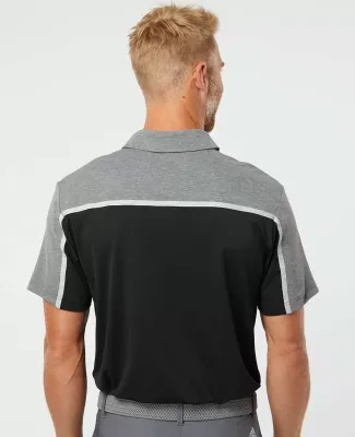 Adidas Golf Clothing A512 Ultimate Colorblock Polo Black/ Grey Two/ Grey Five Melange