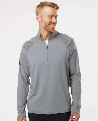Adidas Golf Clothing A520 Shoulder Stripe Quarter- Grey Three