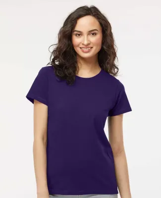 M&O Knits 4810 Women's Gold Soft Touch T-Shirt Purple