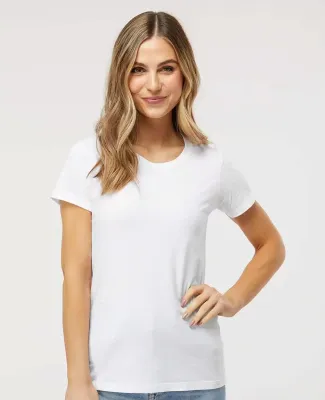 M&O Knits 4810 Women's Gold Soft Touch T-Shirt White