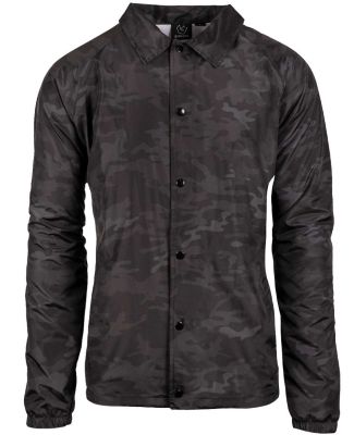 Burnside Clothing 9718 Coaches Jacket in Black camo