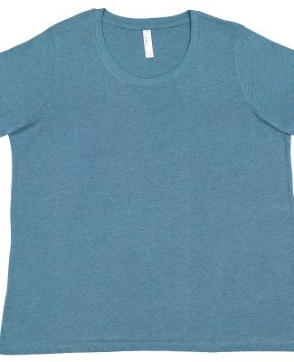 LA T 3816 Ladies' Curvy Fine Jersey T-Shirt in Bermuda blackout