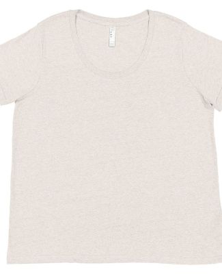 LA T 3816 Ladies' Curvy Fine Jersey T-Shirt in Natural heather